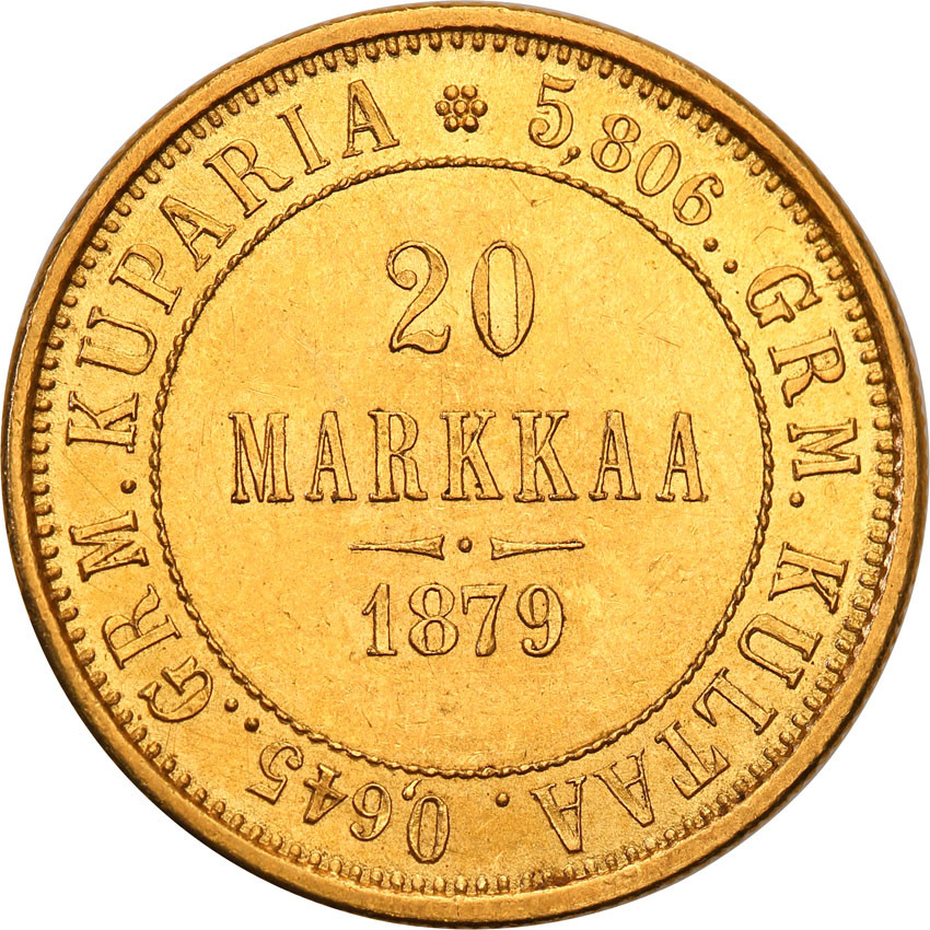 Finlandia/Rosja. Aleksander II. 20 Marek 1879 S, Helsinki